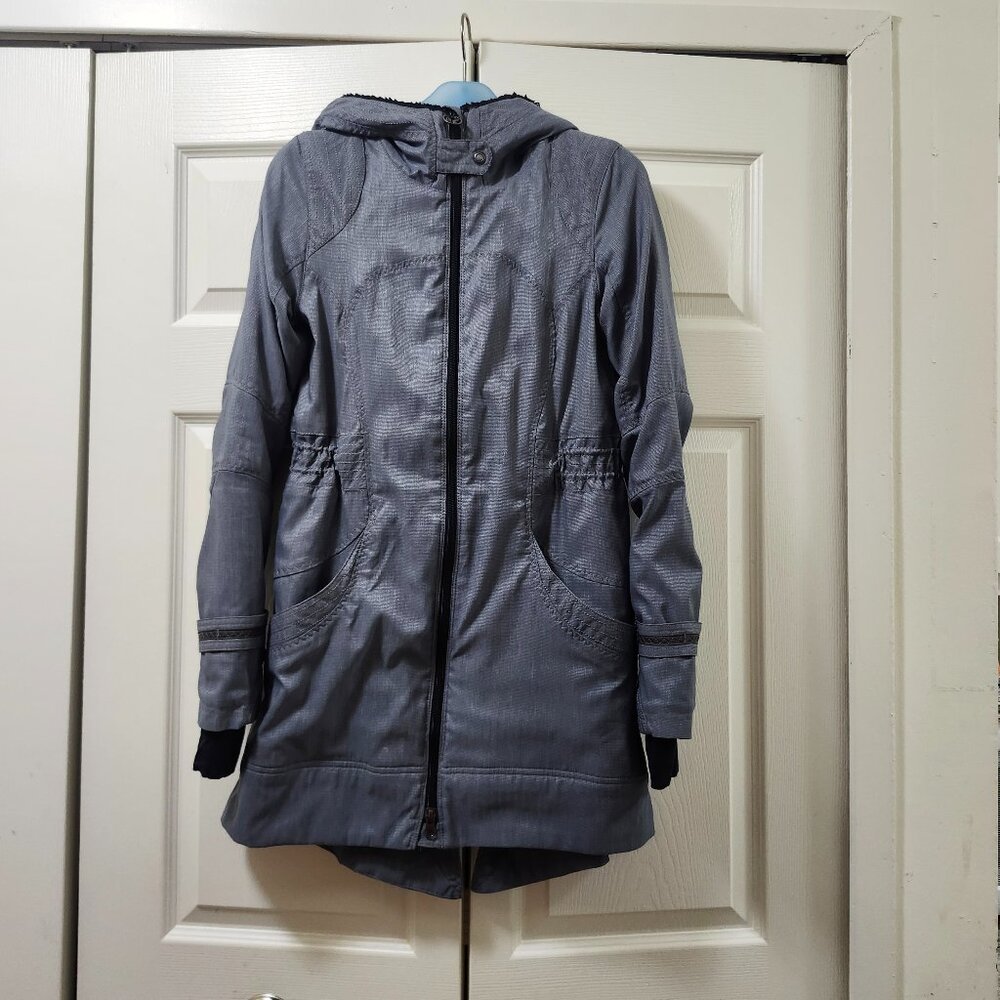 lululemon athletica hooded jacket, trench coat